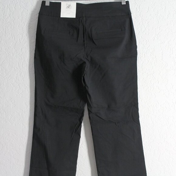 Roz & Ali Black Sailor Pants Classic Fit pull on high waist trouser 4 petite New - Picture 5 of 12
